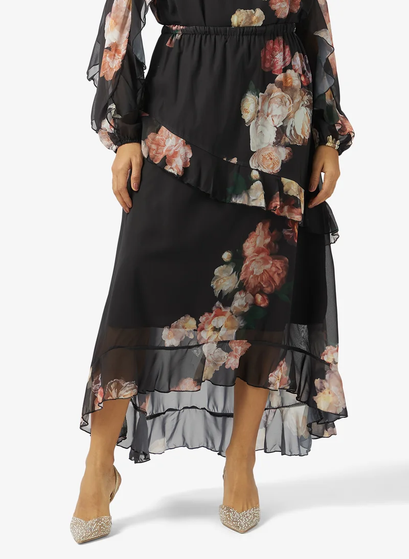 Khizana  Floral Print Top & Skirt Set for Women | Best Price UAE